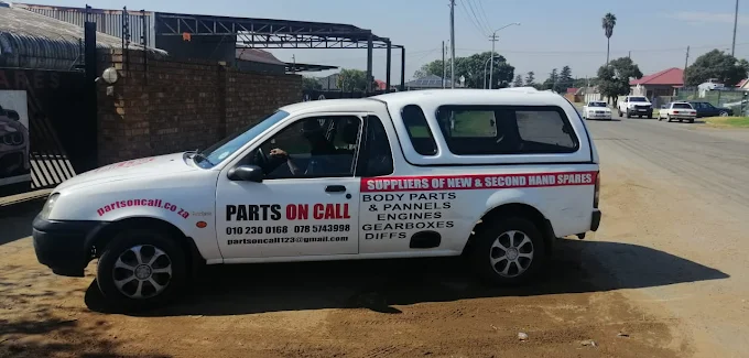 Signwritten delivery bakkie used to courier Honda spares nationwide from the Lenasia South yard